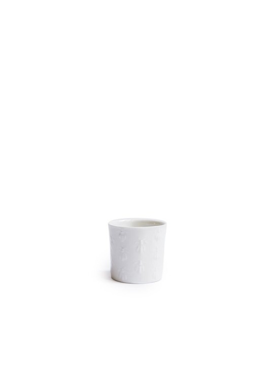Moka cup Abelha in white porcelain
