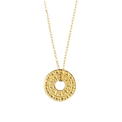 Necklace in silver-gilt or medal in 18 carats gold Ariane