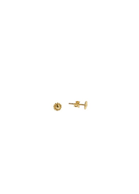 Stud earrings in silver-gilt or 18 carats gold Aurore