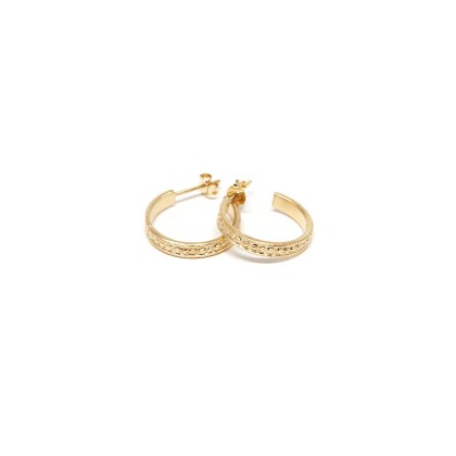 Hoop earrings in silver-gilt or 18 carats gold Louise