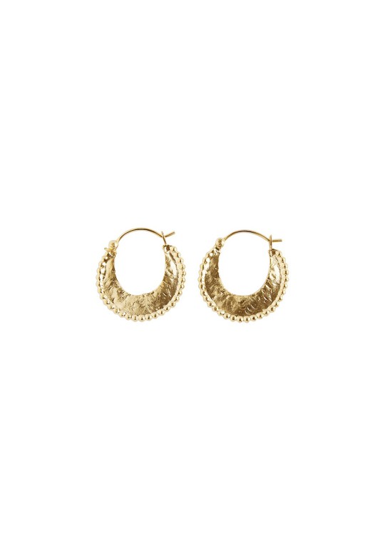Hoop earrings in silver-gilt Moon