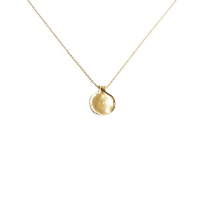 Necklace in silver-gilt or medal in 18 carats gold Simple